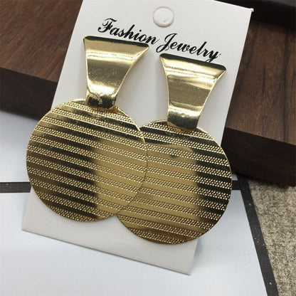 Dense dot glamorous disc metal earrings holiday party earrings ornaments