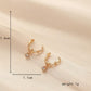 Trendy personality light luxury niche design ladies simple metal zircon rhinestone water drop ear bone clip