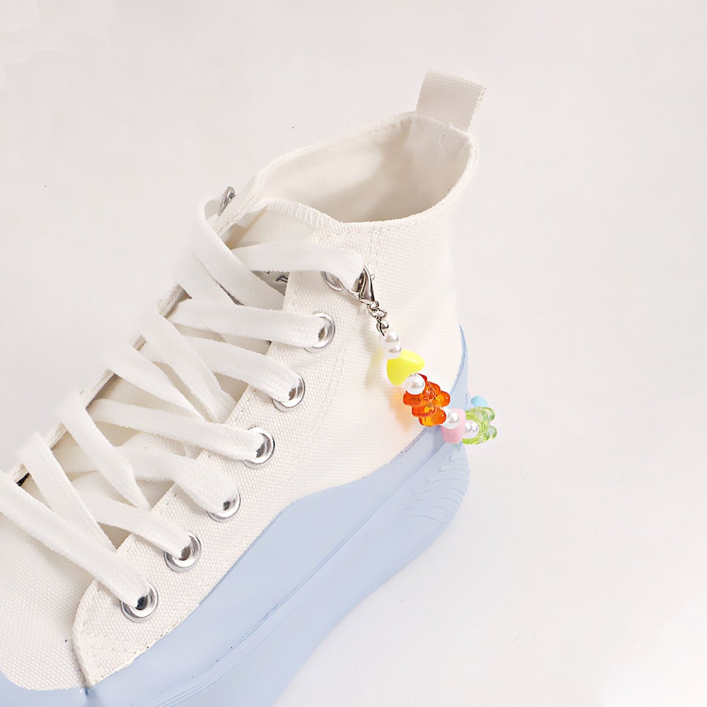Jewelry ins fashion candy color bear foot jewelry female exquisite resin imitation pearl jewelry shoe chain