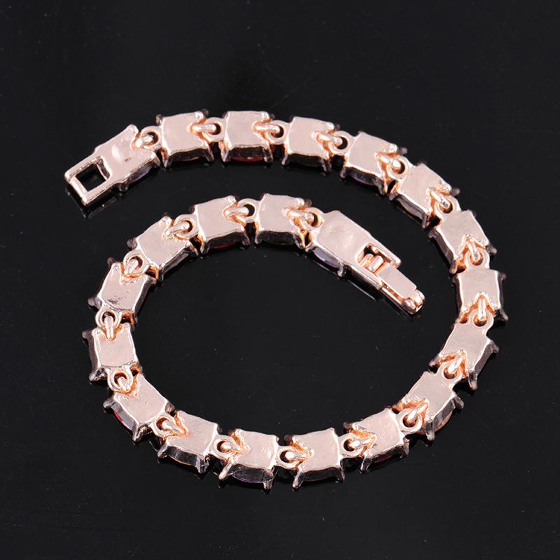 Simple fashion colorful zircon Mona Lisa gemstone bracelet temperament all-match color diamond jewelry