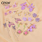 S925 silver needle earrings summer purple earrings simple small fresh earrings net red flower earrings