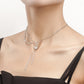 Jewelry crystal circle double stacked clavicle chain light luxury versatile high-end pendant necklace