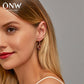 Earrings celebrity temperament micro-inlaid zircon earrings female simple color diamond car earrings