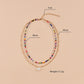 Fashion Shell Piece Heart Pendant Necklace Bohemian Rice Beads Clavicle Chain Necklace Accessories