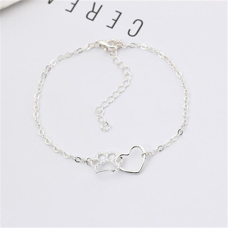 Popular Jewelry Love Dog Print Bracelet Dog Paw Footprint Bracelet Market