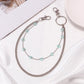 Versatile double-layer combination blue butterfly decorative chain ins metal ring pendant accessories waist chain hip-hop pants chain