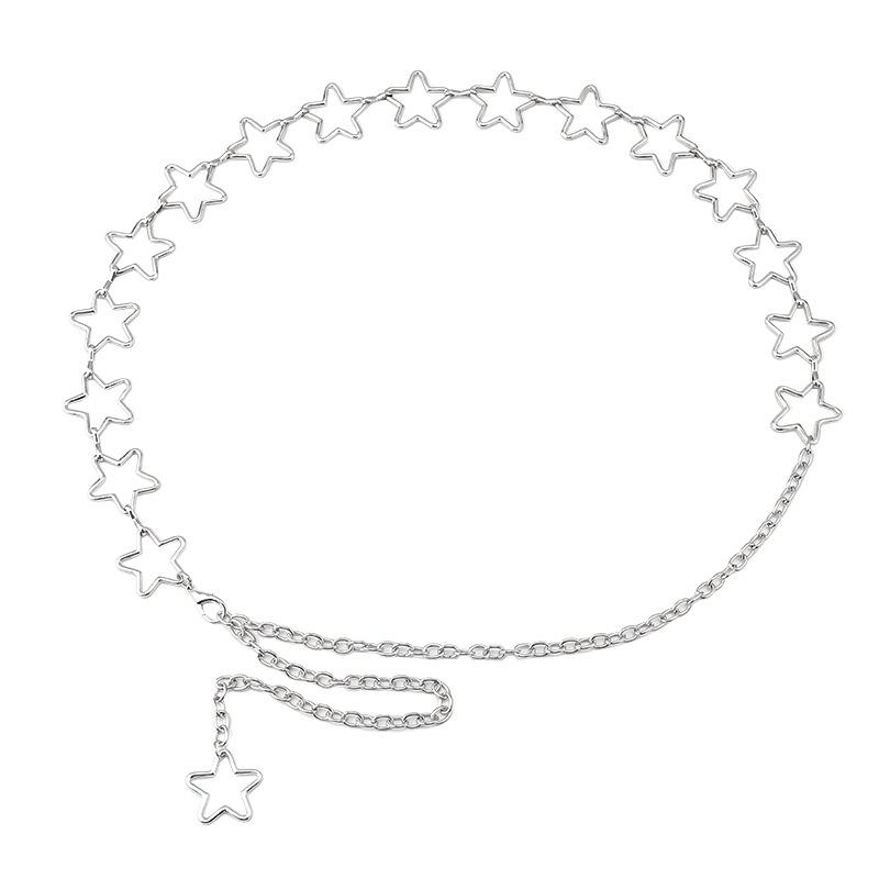 Jewelry fashion single-layer multiple star combination decoration simple and versatile dress waist chain