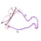 Candy Contrast Color Acrylic Mask Chain Anti-Le Soft Pottery Peach Heart Children's Glasses Chain Anti-lost Rope