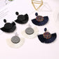 Earrings Fashion Color Diamond Scalloped Tassel Earrings Bohemian Exaggerated Retro Tassel Earrings