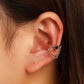 Dongdaemun no ear hole chain ear clip personality copper inlaid zircon C-shaped ear bone clip integrated ins cold