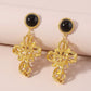 Retro Fashion Irregular Cross Earrings Medieval Geometric Court Earrings