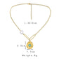 Fashion Simple Stainless Steel Gold Love Coin Pendant Titanium Steel Pearl Necklace Clavicle Chain Women