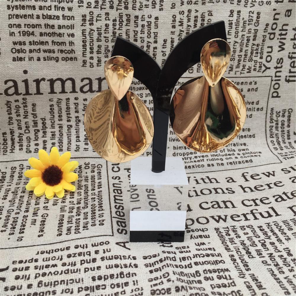 Simple Fashion Fold Shiny Stud Earrings Carnival Party Earrings Earrings Floor Stall Jewelry