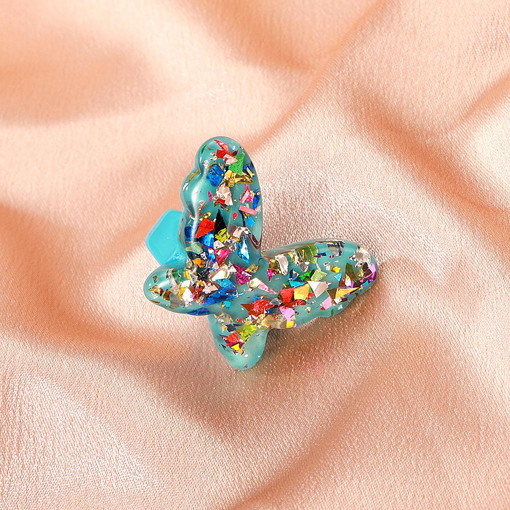 ins acrylic butterfly ring cute fun resin ring retro animal jewelry female