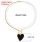 Jewelry trendy stitching half pearl twist chain black love mother-of-pearl necklace female sweater chain