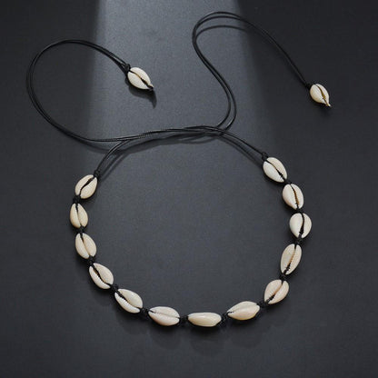 Fashion Jewelry Hawaii Personality Casual Pendant Braided Shell Short Clavicle Necklace