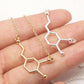 Creative Personality Jewelry Dopamine Chemical Molecular Pendant Necklace Exquisite Clavicle Chain Necklace