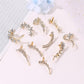 Earrings Temperament Diamond Butterfly Flower Single Crystal Ear Clip Hipster Catwalk Night Stud Earrings