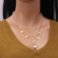 Jewelry disc crack sense multi-layer necklace personality retro geometric pearl pendant clavicle chain