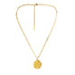 Original design light luxury niche ladies stainless steel golden coin moon star necklace collarbone chain necklace