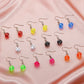 Acrylic earrings personalized creative color three-dimensional dice earrings ins simple earrings