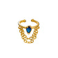 Dongdaemun no ear hole chain ear clip personality copper inlaid zircon C-shaped ear bone clip integrated ins cold