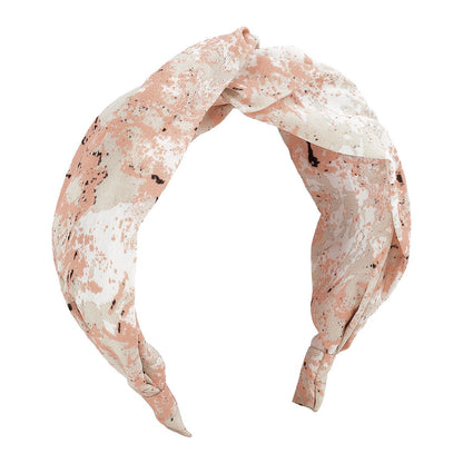F4511TikTok fabric tie-dye cross retro fashion wide-brimmed Mori headband hairpin