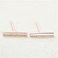 Explosive style simple fashion round rod-shaped nail earrings popular all-match electroplating three-color