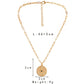 Fashion Ladies Metal Retro Star Coin Pendant Necklace Versatile Clavicle Chain Cross Chain