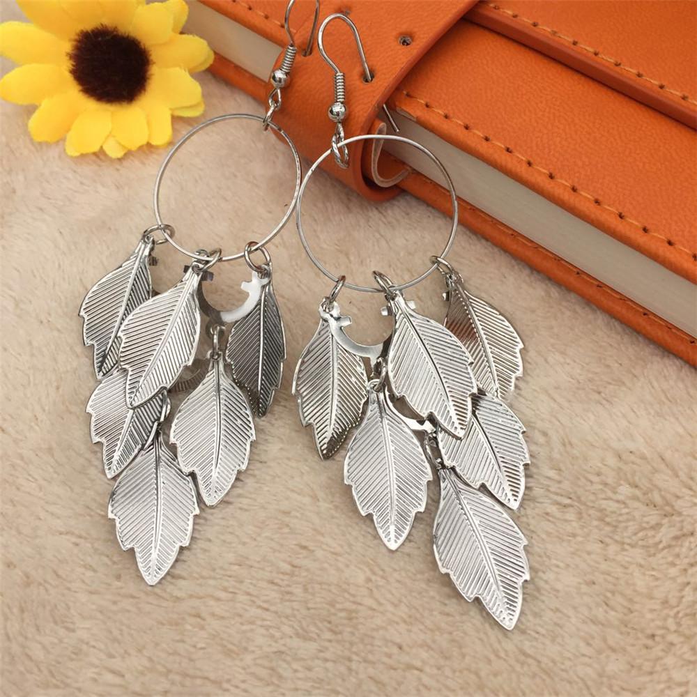 Metal Earrings Leaves String Ring Ladies Earrings Earrings Earrings Stud Jewelry