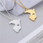 Popular Jewelry Alloy Plating Gold Silver Peru Map Necklace Clearance