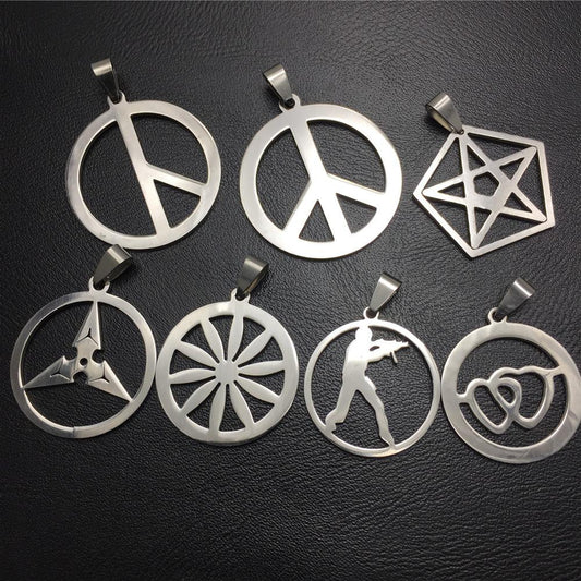 Watchmen around the game counter-strike anti-war logo titanium steel pendant necklace accessories stainless steel pendant collection