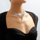 N1891 Jewelry Creative Fashion Rhinestone V-shaped Necklace Personality Claw Chain Light Luxury Cold Necklace