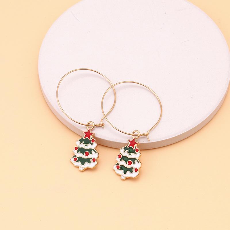 Christmas ornaments, Christmas elements, diamonds, snowflakes, bells, earrings, Christmas gifts, earrings, women