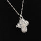 Japanese animal pet remains commemorative heart-shaped pendant can open crystal urn necklace jewelry