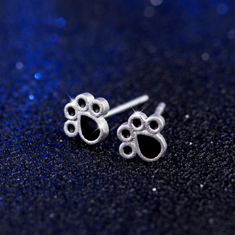 Jewelry Cute Cartoon Pendant Earring Necklace Set Female Cat Dog Claw Ear Stud Animal Accessories