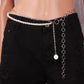 Sexy pure desire pearl double waist chain female fashion trend ins portrait metal chain ring body chain