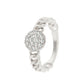 Ins full diamond round ring female fashion light luxury niche design braided twist index finger ring temperament ring