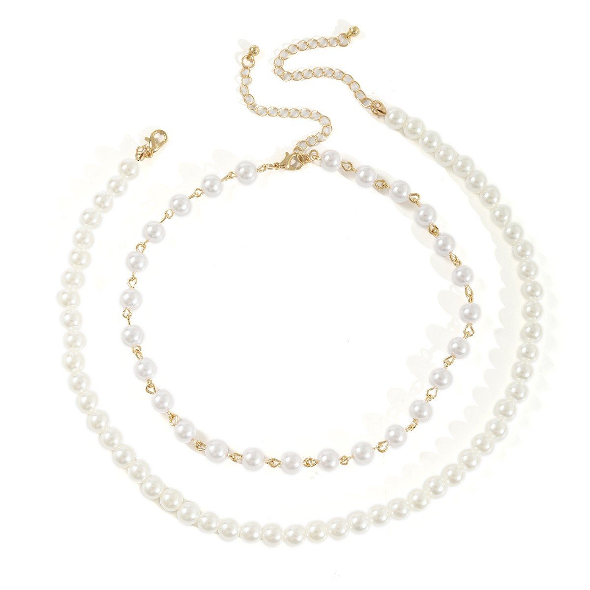 New Year Pearl Set Chain Clavicle Chain Niche Design Sense Short Fashion Choker Necklace Female