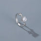 Jewelry temperament zircon heart-shaped ring creative electrocardiogram love ring female Valentine's Day gift