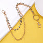 Fashion Pants Chain Acrylic Oil Drip Devil Eye Flower Accessories Waist Chain Metal Ring Decoration