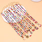 Christmas Ornament Fashion Drip Oil Pendant Christmas Tree Clavicle Chain Bohemian Colorful Handmade Rice Beads