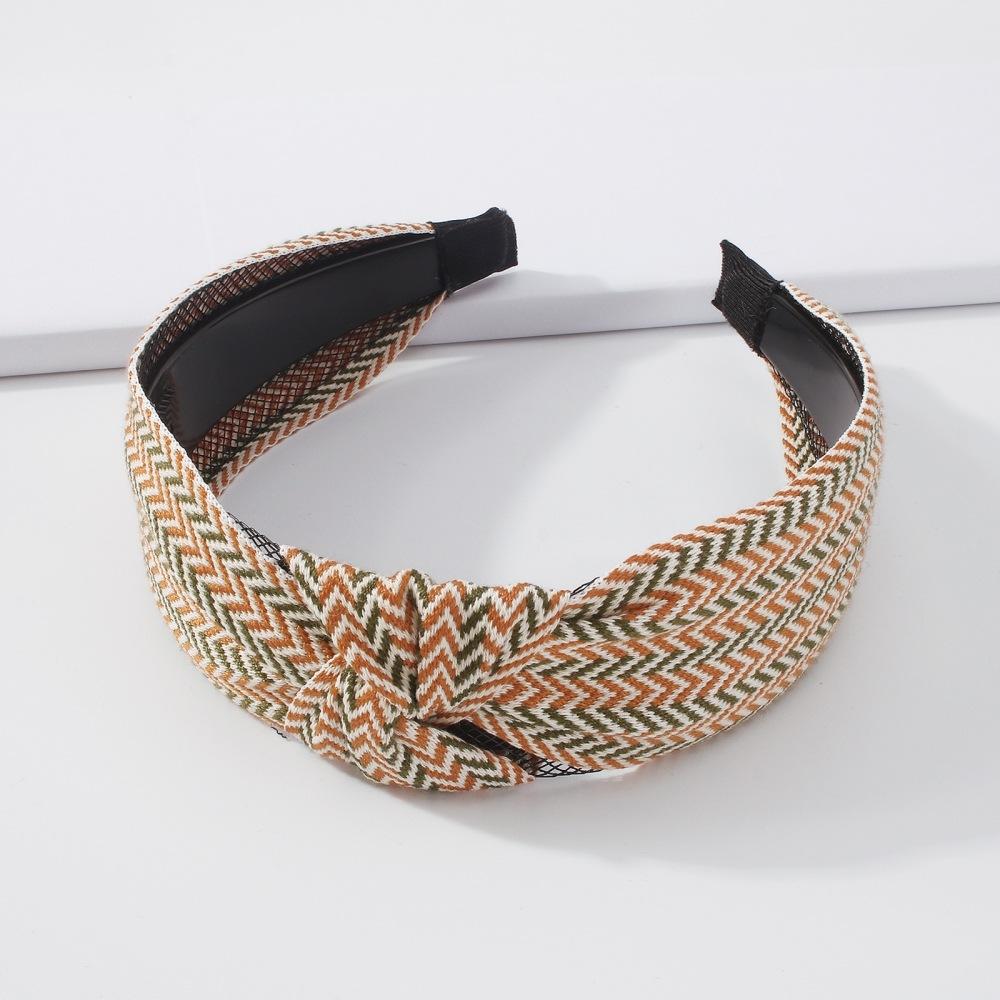 F383 Internet celebrity with the same headband cute girl Mori hair accessories fabric knotted fashion headband female