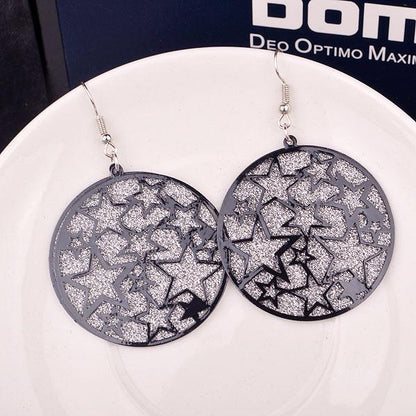 High Quality Irregular Five Pointed Stars Multi-level Frosted Earrings Women Fashion Earrings
