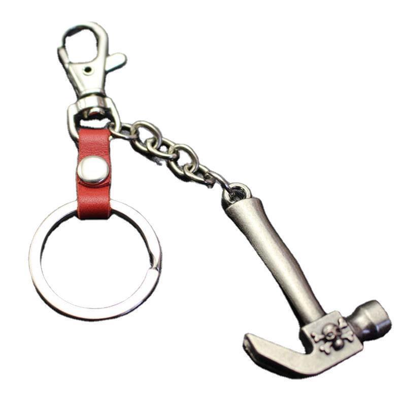 Pirate Hammer Alloy Pendant Keychain Bronze Antique Silver Quality Accessories Car Key Ring Bag Pendant