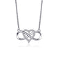 Knotted love necklace cold and simple 8-character heart-shaped cross clavicle chain ins niche design jewelry