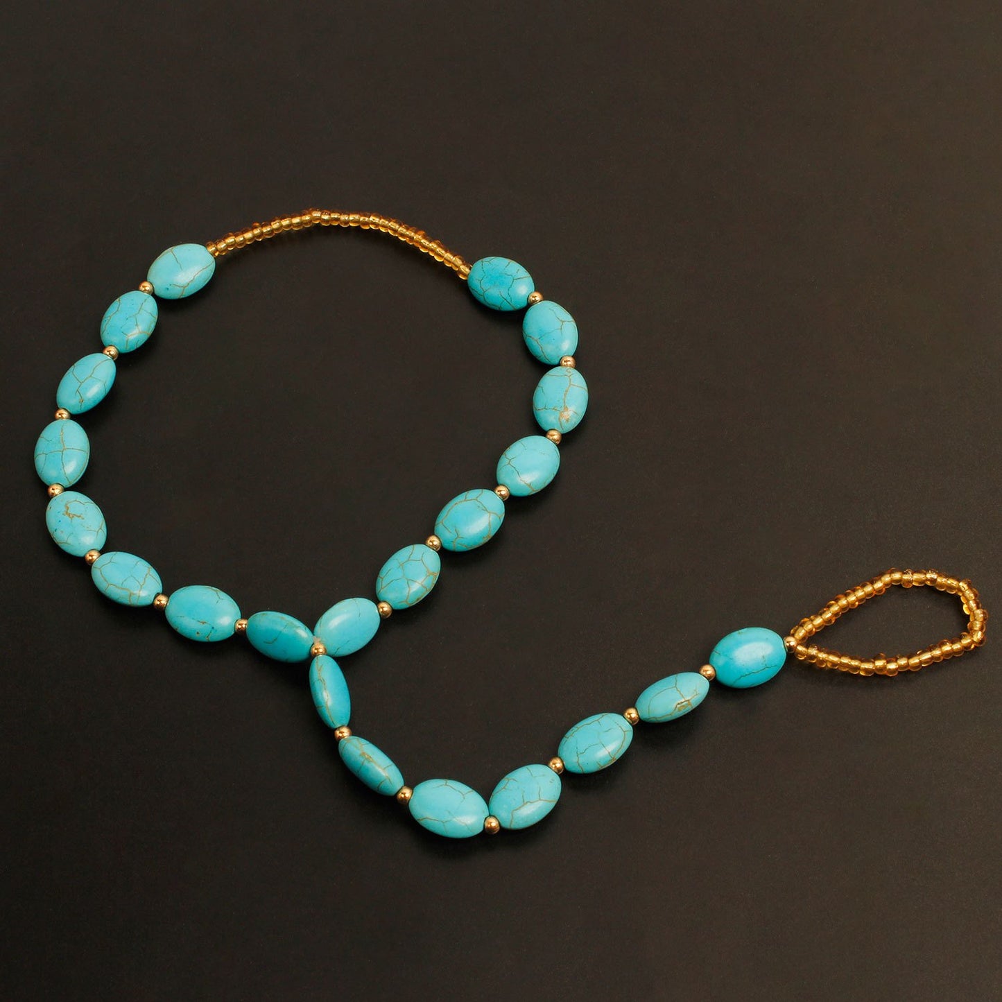 Design Jewelry Design Turquoise Beads Texture Beach Anklet Women