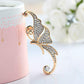 Fashion Exaggerated Diamond Butterfly Earrings Elf Animal Ear Clips No Pierced Ear Hanging Jewelry