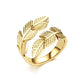 Fashion Feather Ring Open Titanium Steel Ring Angel Wings Hip Hop Stainless Steel Ring Jewelry