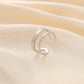 Simple and stylish stainless steel opening wheat ear adjustable ring French style light luxury design ladies all-match ring